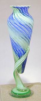 Art Glass Vase by Bernadette North from Kela's...a glass gallery on Kauai : glass vase one of a kind designer home accents