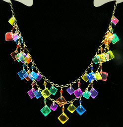 glass art necklace